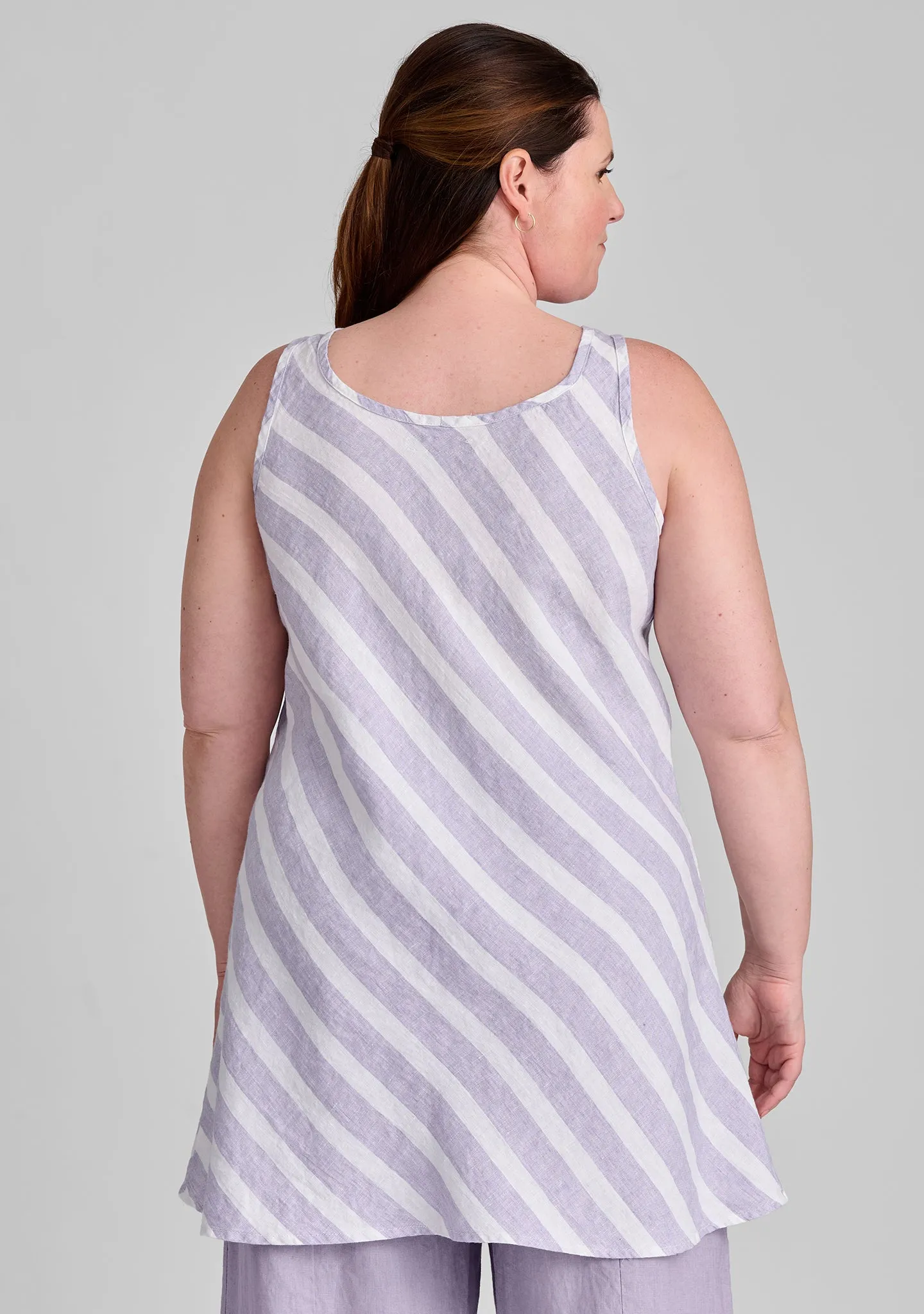 Two Way Bias Tunic - Linen Tank Top